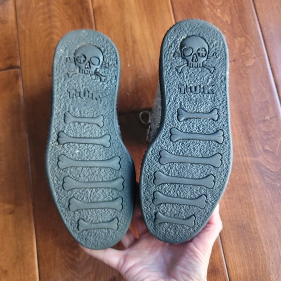 T.U.K Black And White Platform Creepers Size 7 - Picture 6 of 12